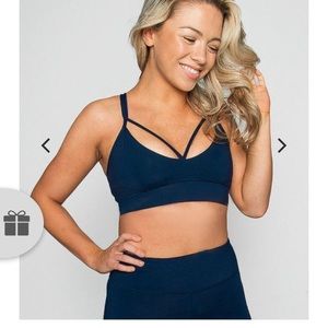 Namastetics Salutations bra in Deep Navy